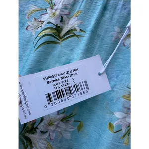 Petal & Pup Bernice Maxi Dress Blue Floral Tiered A Line Puff Sleeve Long Sleeve thumbnail 6