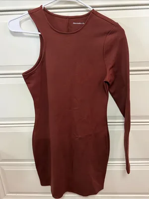 Abercrombie & Fitch Asymmetrical One-Shoulder Long Sleeve Dress thumbnail 1