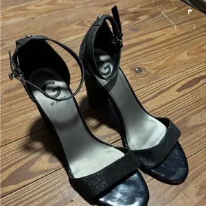 G by Guess Glittery Black Heels thumbnail 1