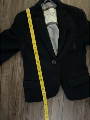 VTG Abercrombie & Fitch Y2K Blue Blazer Wool Blend Jacket M thumbnail 5