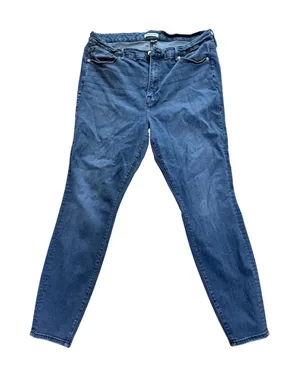 Good American Good Leg High Rise Skinny Jeans Blue Medium Wash Size 18 GL108T thumbnail 1