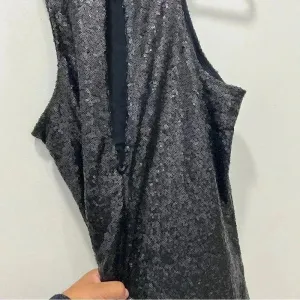 Free People blue sequin liquid shine mini dress M concert cocktail party thumbnail 9