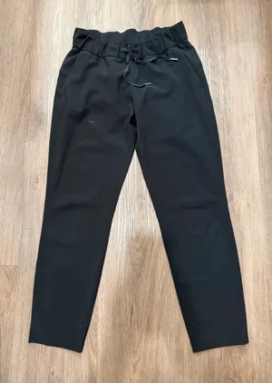 Lululemon On the Fly 7/8 Pant Black Luxtreme High Rise Drawstring Size 6 LW5BS1S thumbnail 1