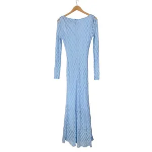 Bardot Celestia Blue Floral Lace Long Sleeve Midi Dress Size Large US Size 8 NEW thumbnail 3