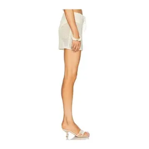 Good American Crochet Low Rise Skirt Cream 1XL Boho Swim cover #785 thumbnail 3