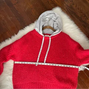 OFFLINE by Aerie Red Sweatshirt Hoodie Sweater Boxy Fit thumbnail 5