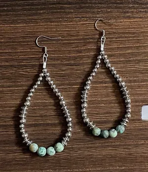 Handmade Sagebrush Prairie 6mm Western Pearl Earrings thumbnail 1