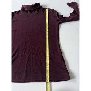 Uniqlo Heattech Fleece Turtleneck Medium Burgundy thumbnail 7