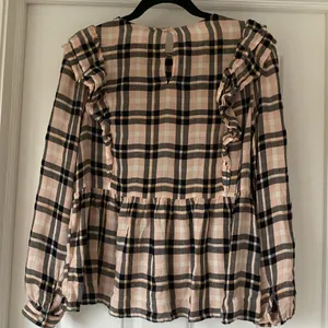 LOFT pink plaid flannel blouse thumbnail 2