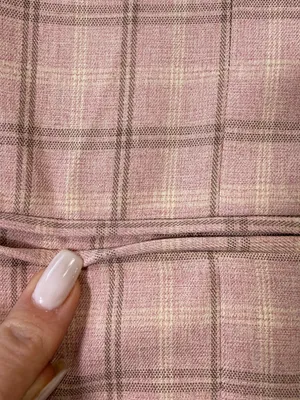 Nine West Blush Pink Plaid Single-Button Blazer Size Medium NWOT thumbnail 10