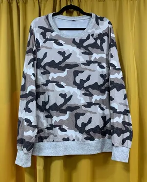 Camo Long Sleeve Top Black Size XL thumbnail 1