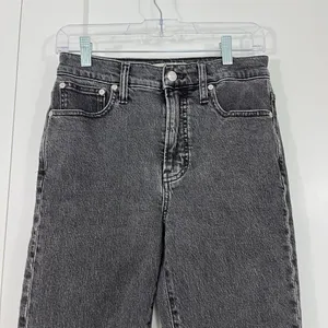 Madewell Size 25 Black Perfect Vintage Jeans Straight Tapered 90s Mom Jeans thumbnail 11
