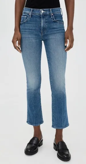 NWT Mother Superior Insider Ankle in Get Two Birds Stoned Crop Bootcut Jeans 28 thumbnail 1