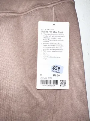 Lululemon Scuba Soft Lightweight High Rise Brown Stretch Pull On Mini Skirt thumbnail 3