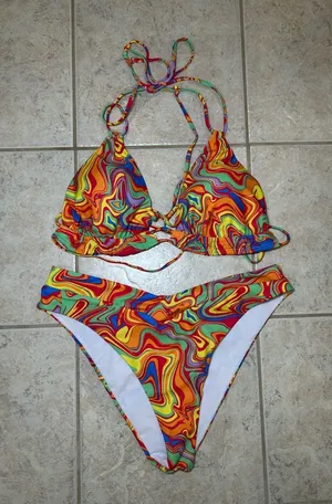 SheIn Multicolored bikini set thumbnail 1