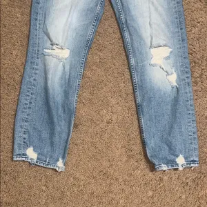 Mother Superior Tomcat Distressed High Rise Jeans The‎ Confession Light Blue 28 thumbnail 7