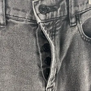PACSUN Black Wash High Rise Straight Ripped Distressed Frayed Hem Jeans Size 24 thumbnail 7