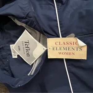 New Women’s Sears Classic Elements Navy Blue Zip Windbreaker Vintage Jacket 20 thumbnail 5