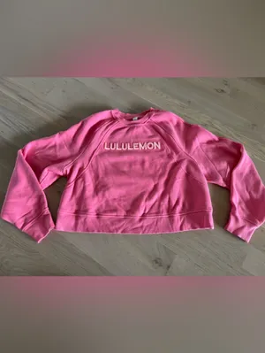 Lululemon Scuba Oversized Pullover Wordmark Sakura Pink size m/l thumbnail 6