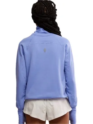 FREE PEOPLE MOVEMENT Keepin Cozy Run Crew Pullover / Bluebell / Large - Like New thumbnail 4