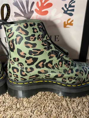 Dr. Martens Leopard Print Platform Boots – Women’s 6 thumbnail 7
