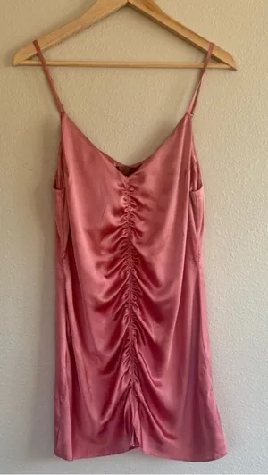 Reformation Silk Ruched Slip Dress thumbnail 1