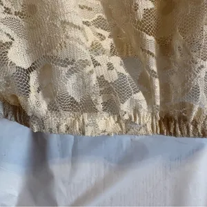 About A Girl Cream Lace Tank Top with Bow Sz Medium‎ Coquette Dollette Victorian thumbnail 5