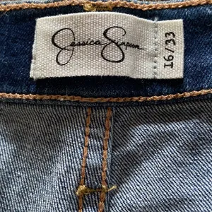 Jessica Simpson High Waisted Jean Shorts Festival Beachy Size 16 thumbnail 5