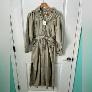 Free People Mad Love‎ Denim Midi Dress size Small BRAND NEW thumbnail 3