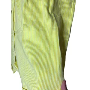 Women’s Yellow Embroidered Flower Sleeveless button‎ front shirt thumbnail 4