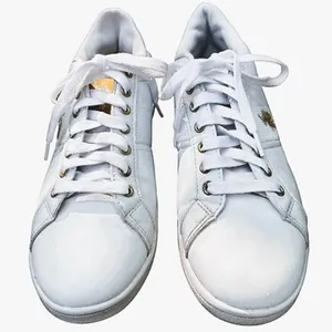 US POLO Women's White & Gold Leather Soles Sneakers ~ 7.5 thumbnail 2