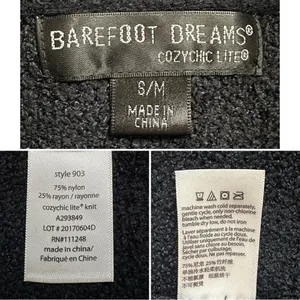 Barefoot Dreams Cozychic Lite Black Open Front Cardigan, Size S/M thumbnail 13
