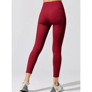 Carbon 38 High Rise Ribbed 7/8 Leggings Ankle‎ Red Size Small thumbnail 2