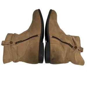 Birkenstock Sarnia‎ Ankle Boots Women 39 L Tan Suede Slouchy Boho Zipper Shoes thumbnail 7