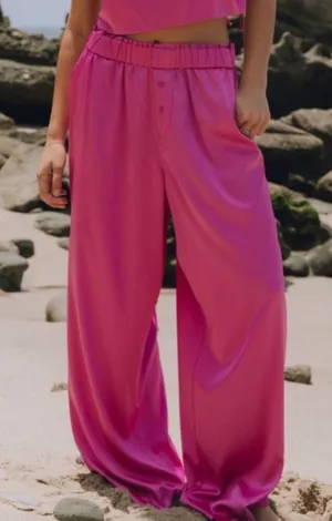 Daily Drills Silky Resort Pants Hot Pink XS/S thumbnail 1