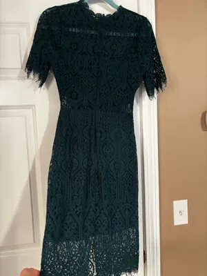 Lulus green lace dress size 4 thumbnail 3