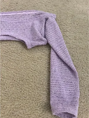Ab23 top shirt crop purple size large thumbnail 4