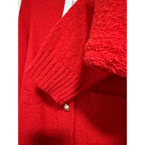 Urban Revivo Womens Red Textured Knit‎ Button Front Cardigan Size US 12 thumbnail 7