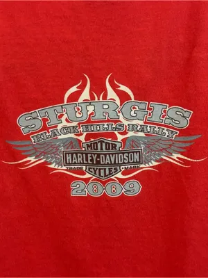 Harley Davidson Red 2009 Sturgis 69th Black Hills Motor Rally Tee - Size XL thumbnail 5