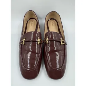 Clarks Women’s Size 9.5 Merlot Slip-On Loafer Leather Burgundy/Red thumbnail 3