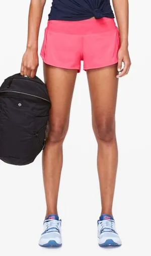 Lululemon Speed Up Athletic Gym Shorts Pink Heartthrob 12 thumbnail 1