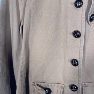 GAP WOMENS TAN BUTTON COTTON UTILITY JACKET XS thumbnail 3