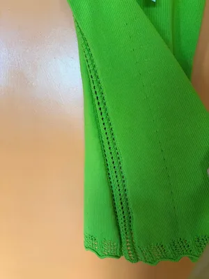 J.Crew cotton crochet-trim mini shift dress in trendy lime green color thumbnail 6