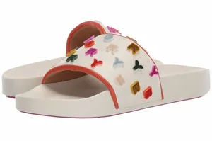 Tory Burch Embroidered Slide Sandals size 9 thumbnail 1