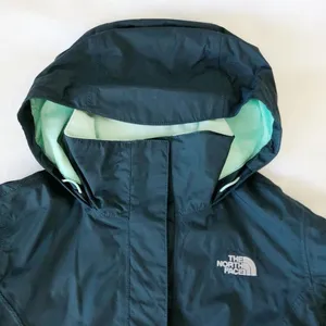 The North Face Teal HyVent Hooded Rain Jacket S thumbnail 2