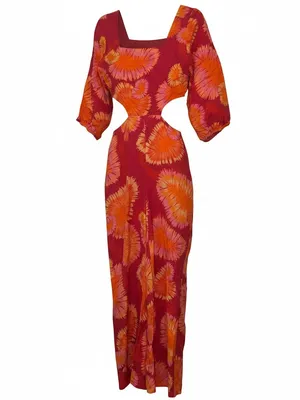 Farm Rio x Anthropologie Tie-Back Cutout Jumpsuit Floral Size M Sold Out thumbnail 3