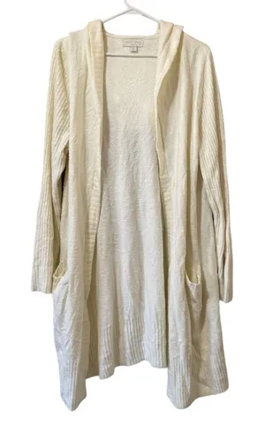 Barefoot‎ Dreams Cozychic Ultra Lite Cardigan Women Women Size XL Cream Stretch thumbnail 1