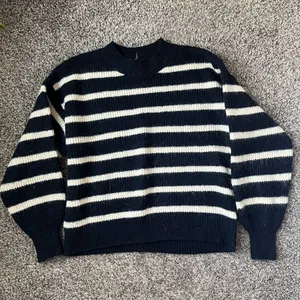 H&M Stripped Blue and White Sweater thumbnail 1