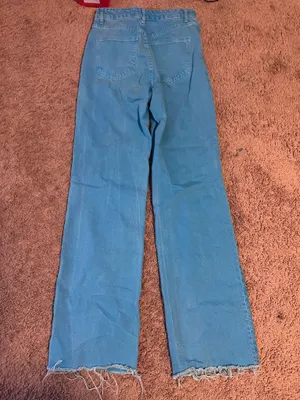 ZARA Teal Jeans thumbnail 3