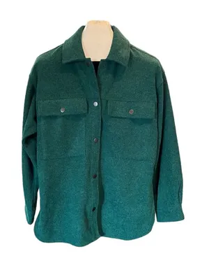 Wild Fable jewel tone/dark teal green shacket S thumbnail 1